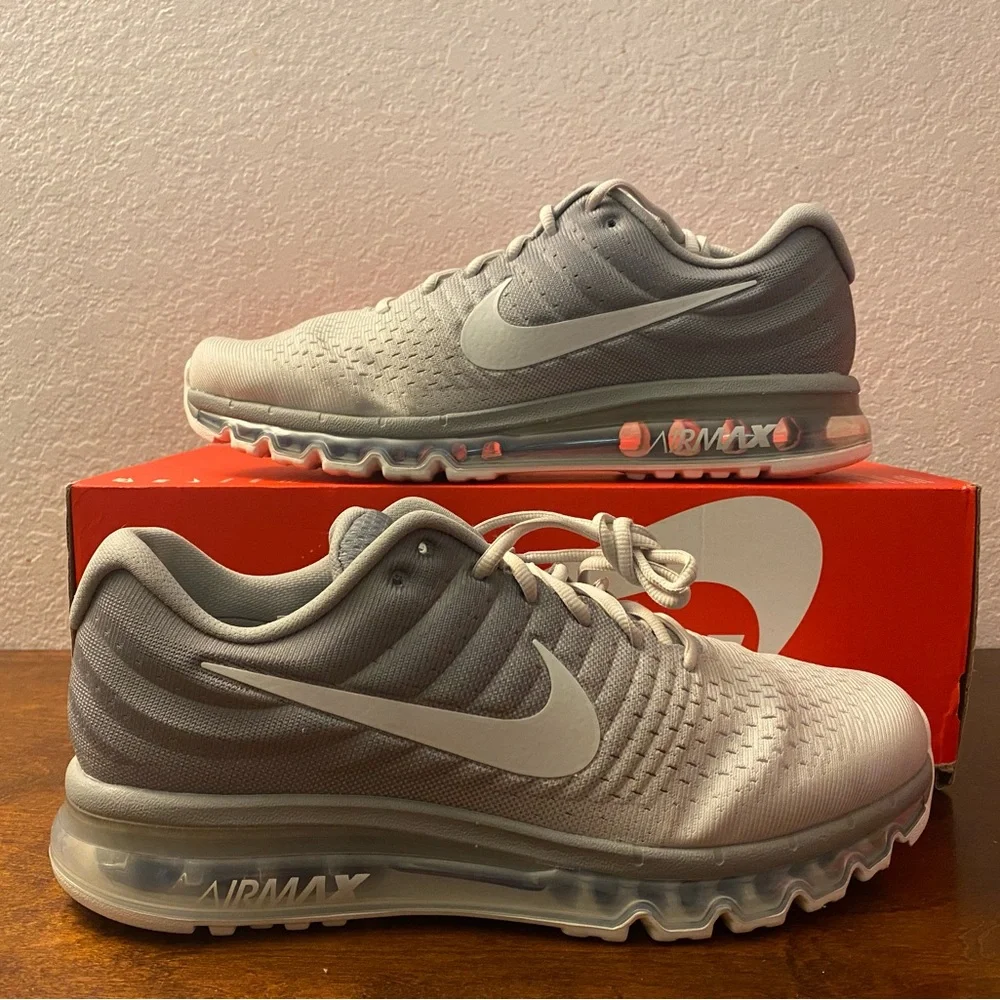 Nike Air Max 2017 Light Bone Lifestyle Casual Running Shoes 849559-005 Size 12